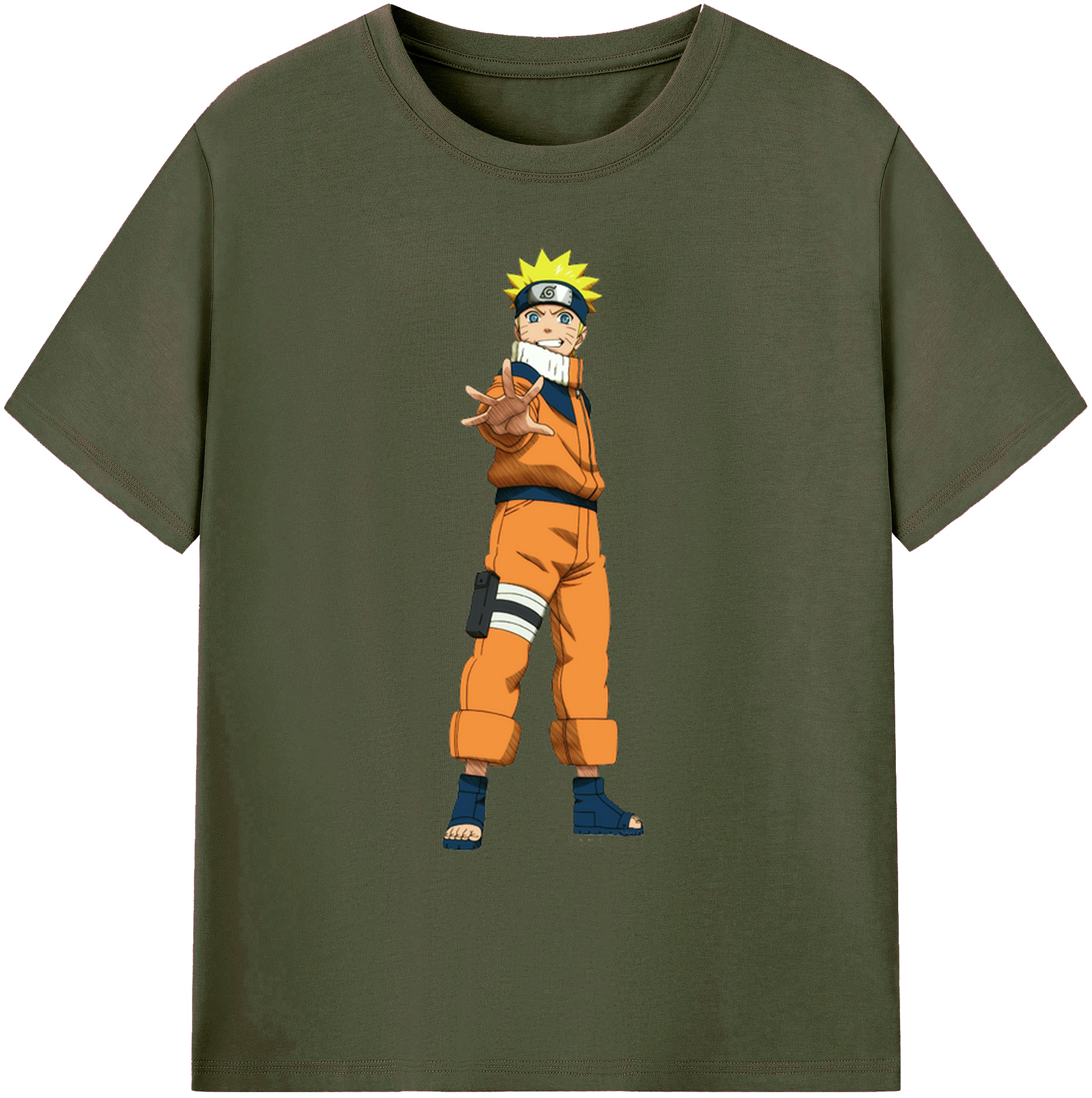 （画像用） NARUTO -ナルト- うずまき ナルト Uzumaki Naruto 綿100％ メンズ半袖Tシャツ｜肌触りやわらか＆通気性